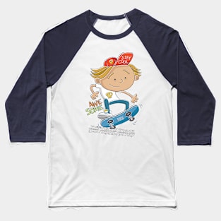 Awesome Skater Dude Baseball T-Shirt